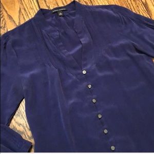 Beautiful deep purple 100% Silk blouse